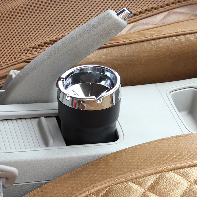 Car ashtray flame retardant ABS silver plated ashtray can be split and