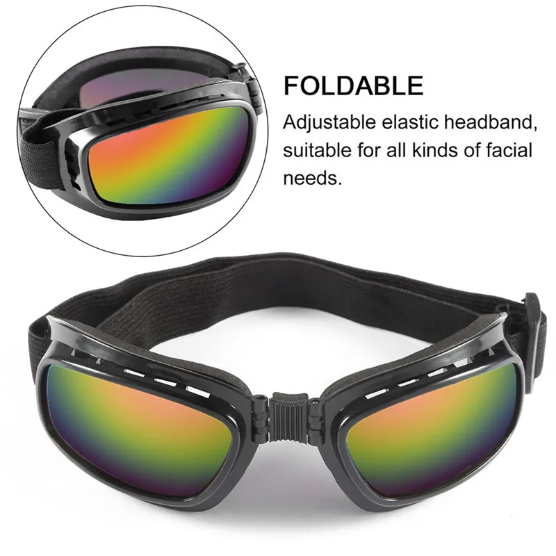 

Motorcycle Accessories Folding Motorcycle Glasses Windproof Ski Goggles Off Road Racing Eyewear Adjustable Elastic Band
