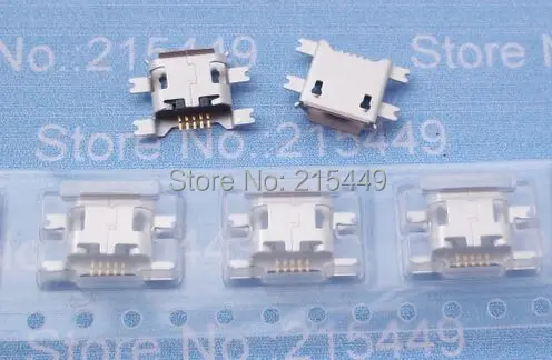 100 шт./лот Micro 5Pin USB гнездо тонущие пластины разъем порт для зарядки B Тип 1 17|connector