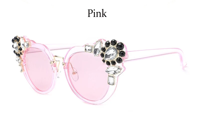 Женские Модные солнцезащитные очки, роскошные солнцезащитные очки, сексуальные розовые солнцезащитные очки с кошачьим глазом для женщин, Винтажные Солнцезащитные очки, уникальные - Цвет линз: Pink