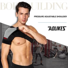 1pc Sport Wear Exercise Fitness Pressure Adjustable Shoulder Pad Belt Protector Pauldron Spaulders Weightlifting Protective Gear