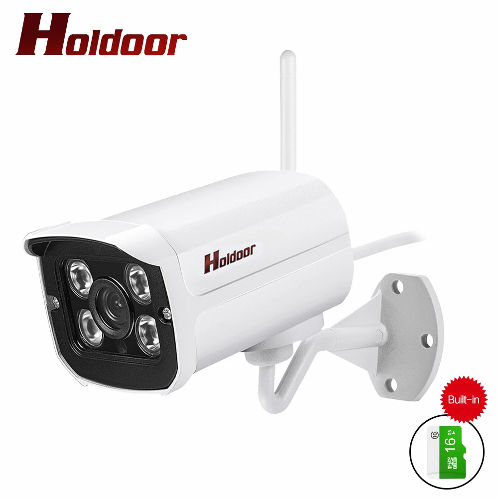 

Outdoor Waterproof Bullet IP Camera Wifi Wireless Surveillance Camera Built-in 16G Memory Card CCTV Camera Night Vision Motion