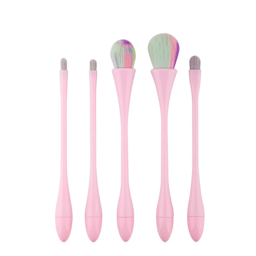 Love Beauty 5PCS Pink Water Droplets Brush Foundation Eyebrow Eyeliner Blusher Cosmetic Makeup Brushes Set 170314 Drop Shipping | Красота и