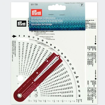 

German Prym knitting calculator, sewing tools,knitting counter,Density ruler