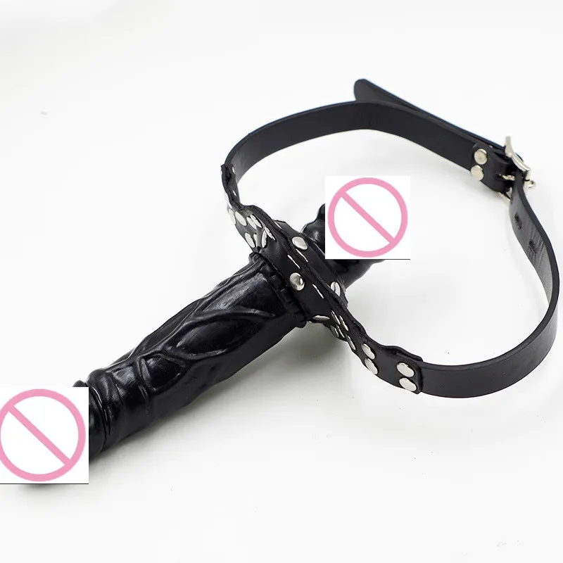 Adult Locking Penis font b Dildo b font Mouth Gag Slave Fetish Harness Restraint Sex Toy
