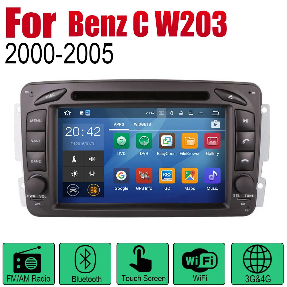 Для Mercedes Benz C W203 2000~ 2005 NTG Android мультимедиа автомобильный радиоприемник проигрыватель Стерео gps Навигация BT wifi 2din автомобильный Радио стерео - Цвет: Standard machine