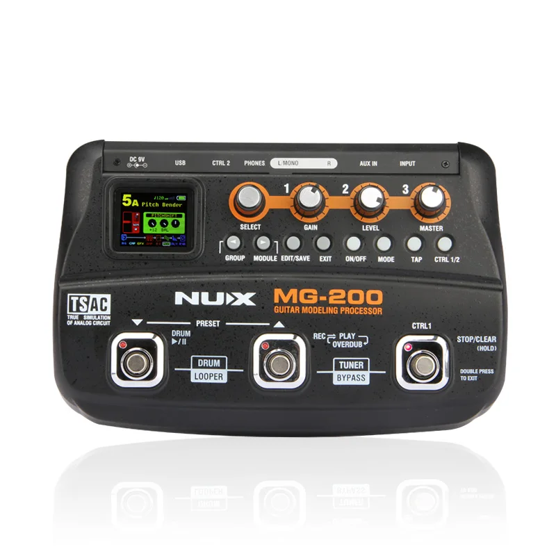 NUX MG-200 Гитары процессор моделирования Гитары Multi-процессор эффектов с 55 эффект модели музыкальный инструмент Запчасти для Гитары