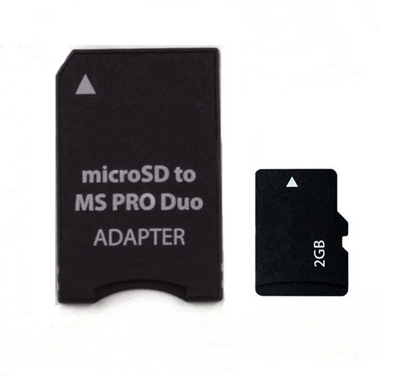 2GB MICRO TF SD CARD WIth Memory Stick Pro Duo Adapter 2GB MS Pro Duo