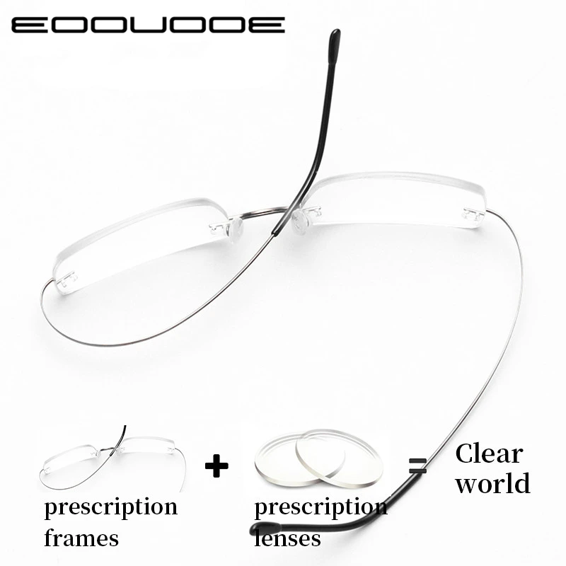 c1 Randlose Mode C2 Brillen Titan Frauen Business Männer c3 Brille znAw4TOF