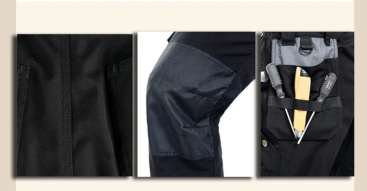 Men working pants multi-pockets wear-resistant worker mechanic cargo pants work wear trousers high quality machine repair pants  (10)