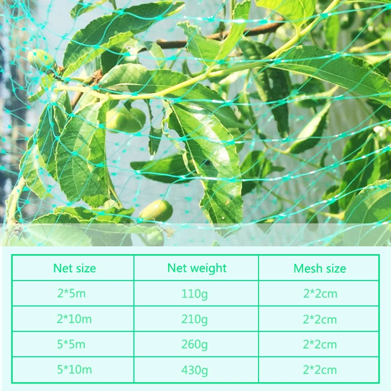 JQWORV 2cm Mesh PE polyethylene Anti-bird Net Farm Garden Orchard Protection Net Insect Repeller Pest control