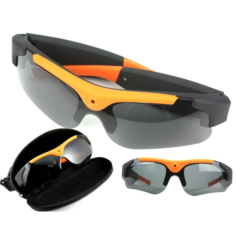 Новинка, HD 1080P 8 ГБ/16 ГБ/32 Гб Камера, умные очки, черные/оранжевые поляризованные линзы, солнцезащитные очки, камера для занятий спортом, видеокамера, очки