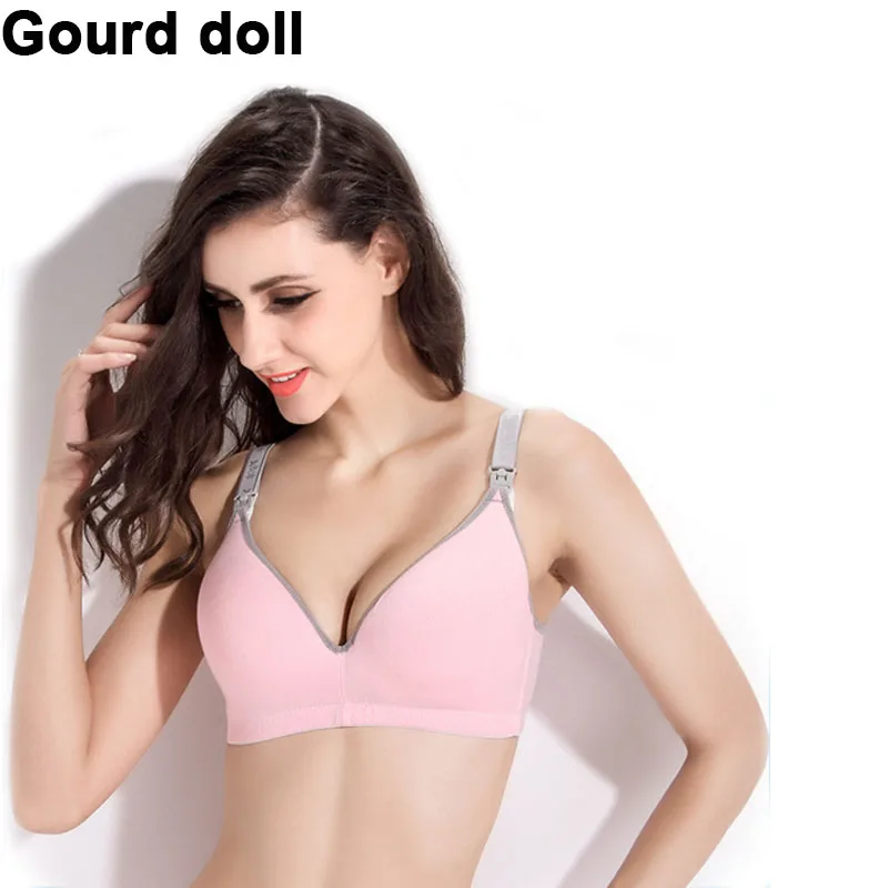 Sujetador de lactancia de algodón de maternidad de enfermería Bra dormir sujetador para enfermería embarazada mujeres soutien gorge allaitement ropa interior 34-40