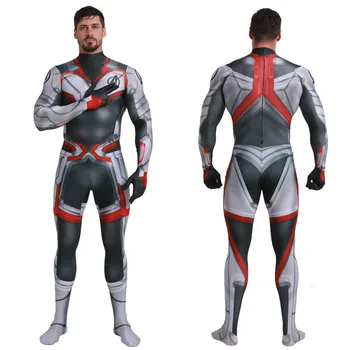 

Avengers Endgame Quantum Realm Jumpsuits Cosplay Costume 3D Printed One-Piece Fullbody Zentai Lycra Long Sleeve Bodysuit