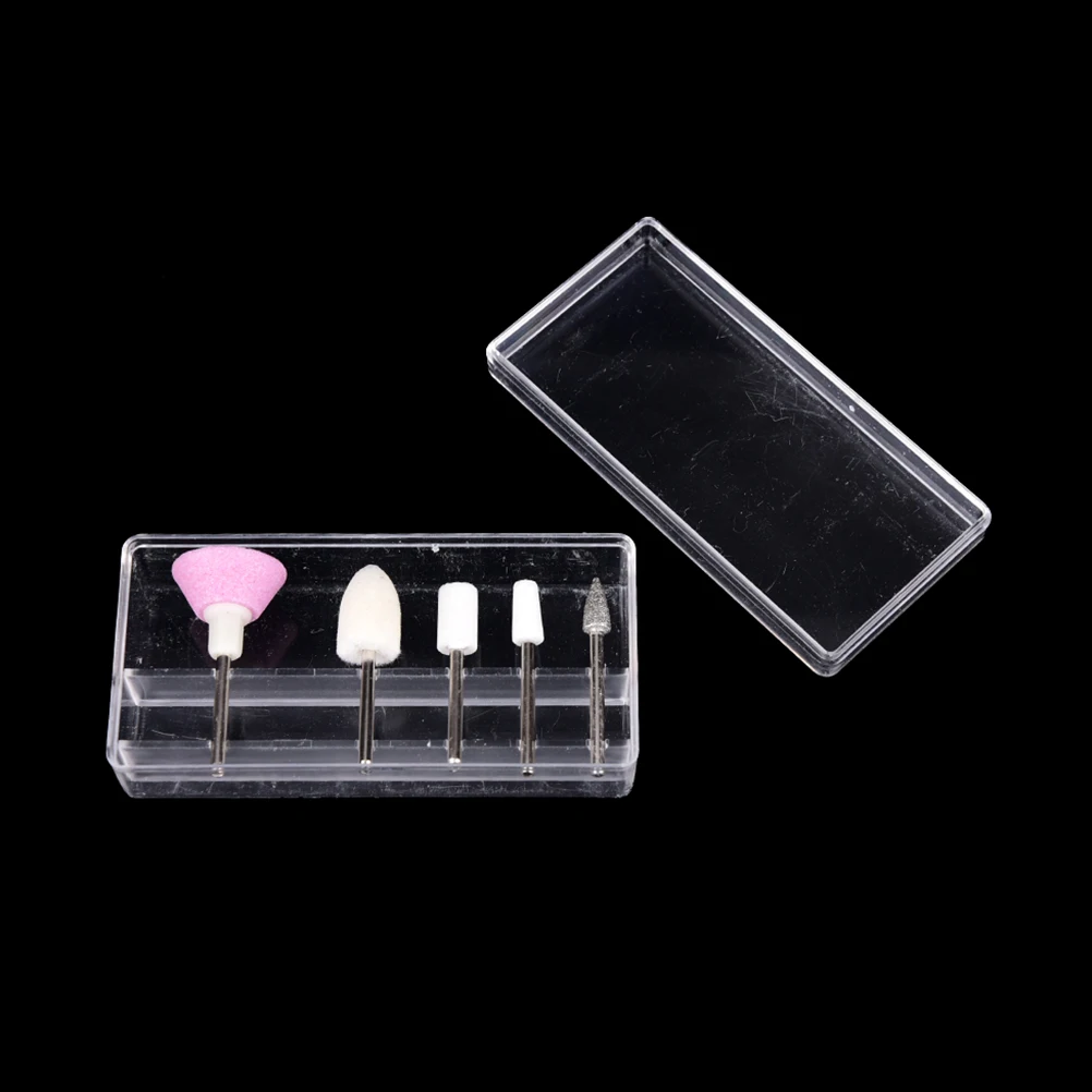 

5PCS Bit Nail Art Drill Buffer File Polishing Electric Sander DIY Manicure Polish Tool Sanding Grinding Head Tip Machine