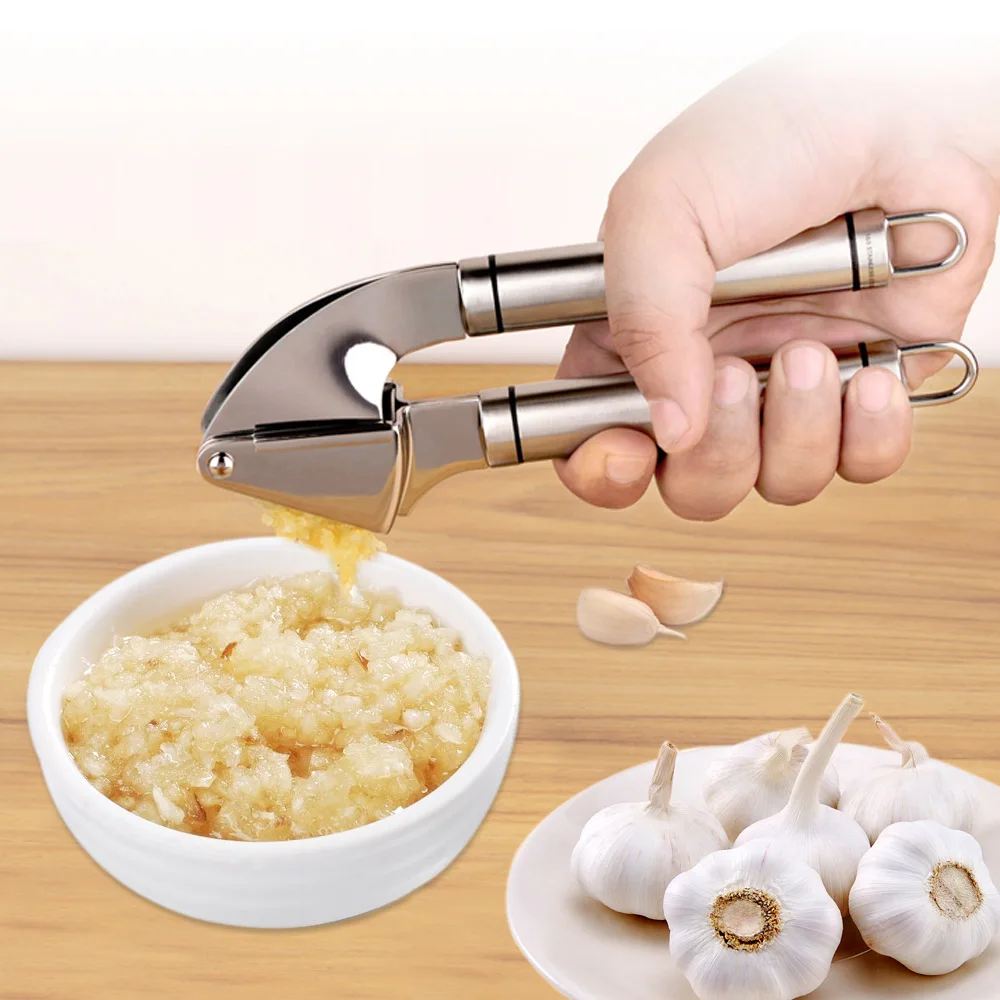 Useful Stainless Steel Cooking Tool Manual Hand Squeeze Garlic Press