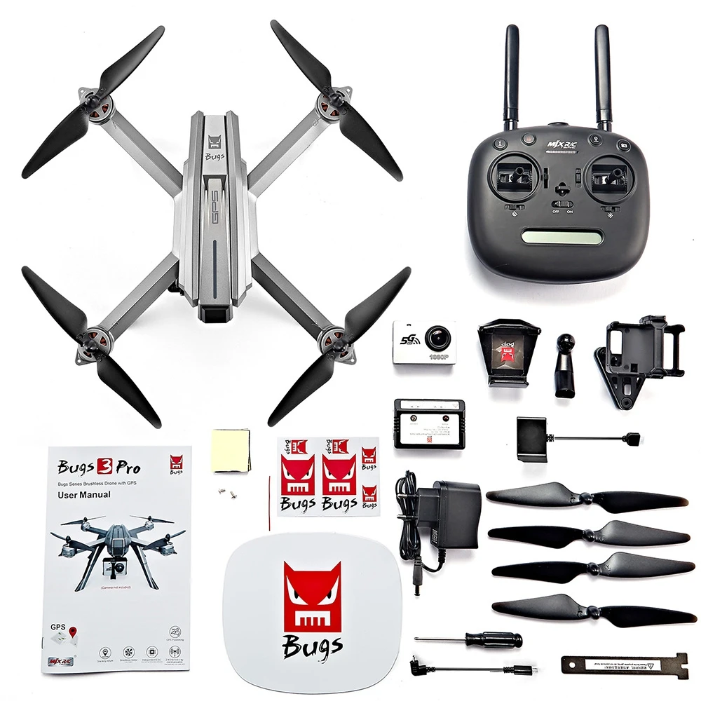Квадрокоптер MJX Bugs 3 Pro B3PRO Радиоуправляемый FPV Дрон с GPS HD камерой режим следования