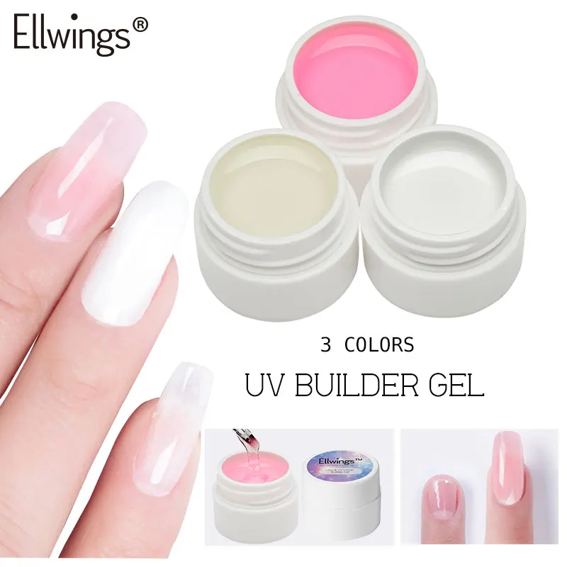 

Ellwings Transparent Gel UV 3 Colors To Build Gel Nails Builder Clear UV Gel Builder Gel Nail Art Manicure Extension Polish
