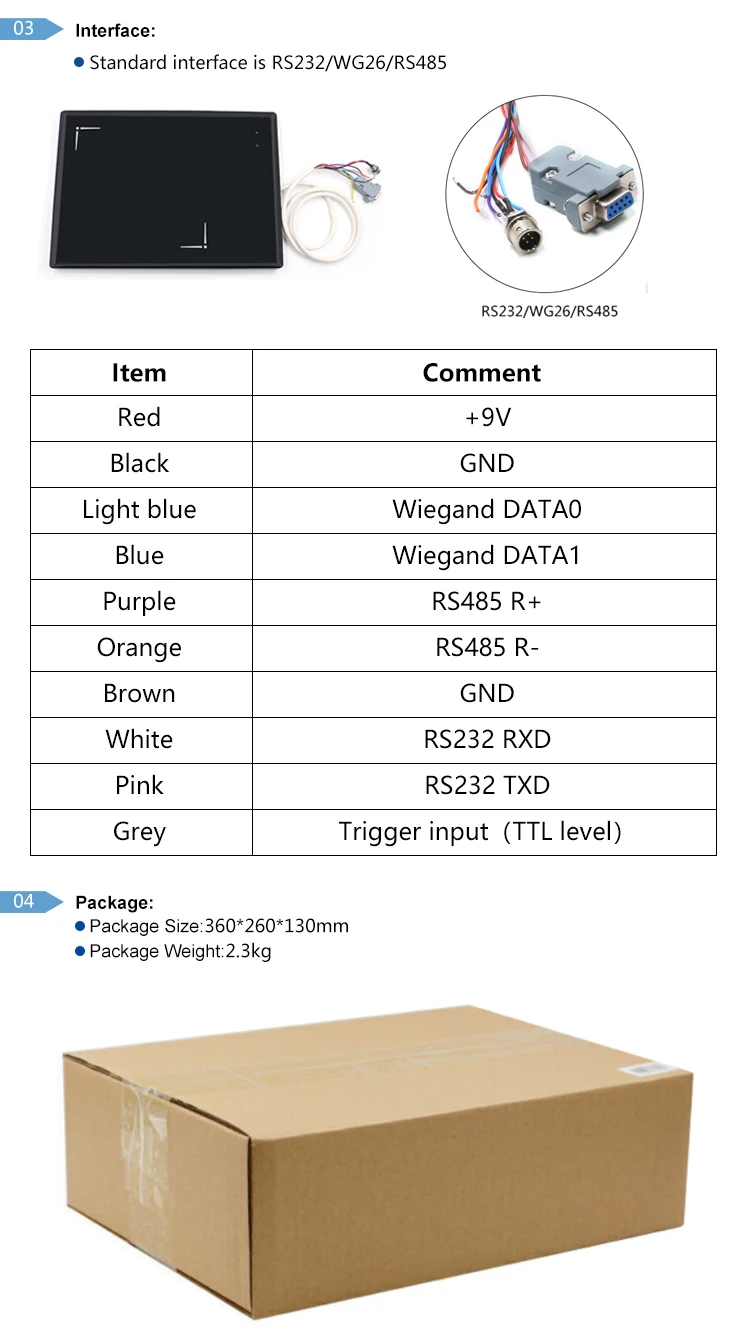 rs232 uhf rfid reader