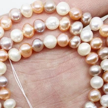 003063 натуральный белый розовый лаванда жемчужные бусины драгоценный камень нефрит 14," Длинная нить 5 шт 5,6