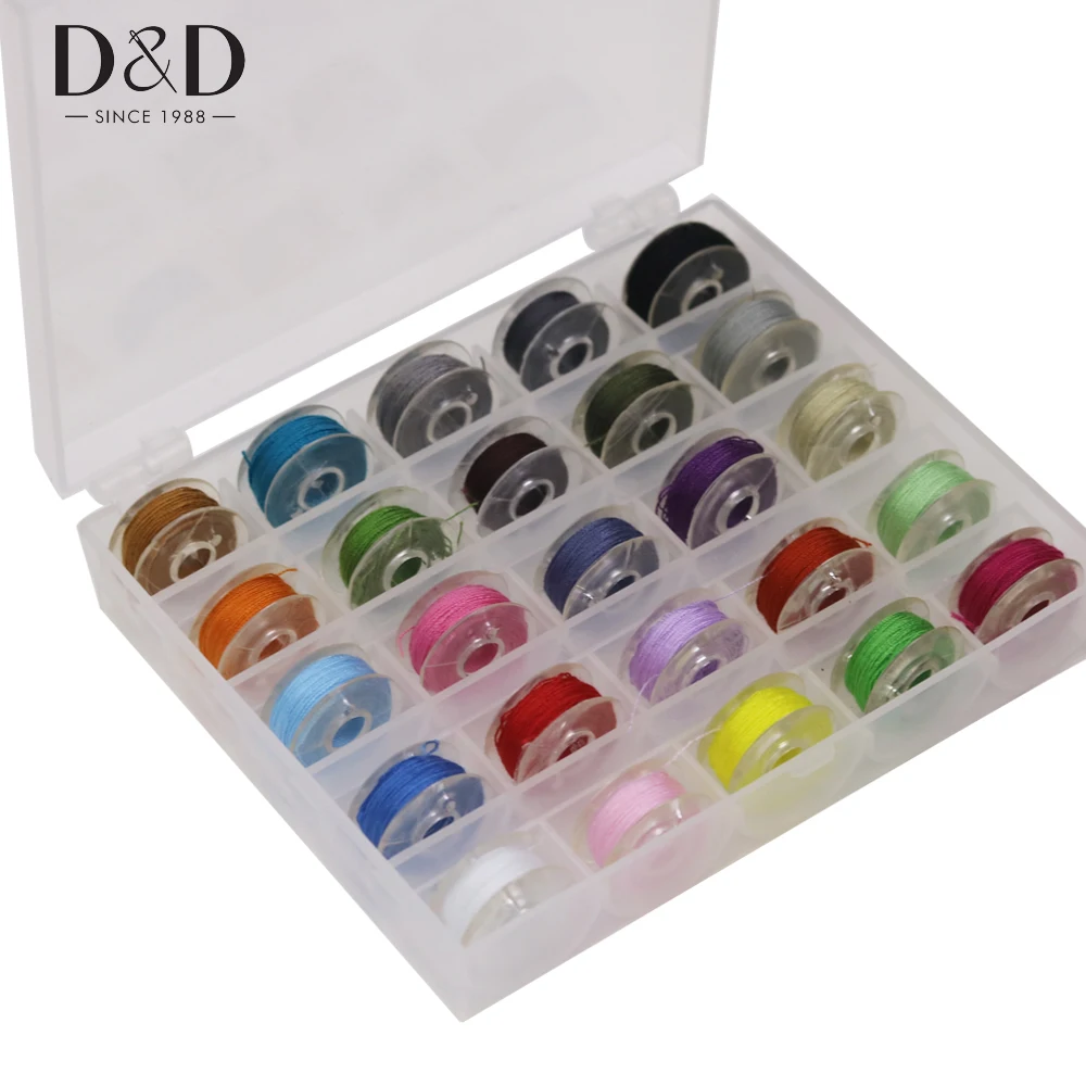 D & 25 шт. аксессуары для шитья из полиэстера|sewing machine spools|bobbins plasticthread bobbin |