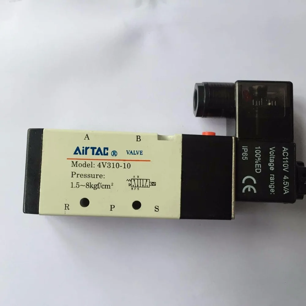 1x 4V310-10 5Ports2Position Пневматический воздушный клапан 3/8 &quotBSPT 12 В DC/24 DC /36 110 AC/220 AC |