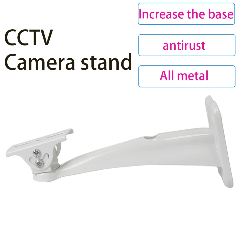 

CCTV Wall Mount Stand Aluminum Metallic Silver Bracket Indoor Outdoor for Bullet Camera IP Camera Bracket Accessories