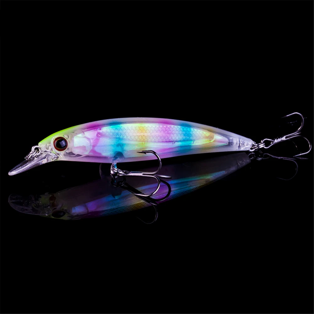 Рыболовные приманки-Воблеры Peche Minnow, 3D глаза, плавающие светящиеся воблеры для ловли карпа, жесткие приманки, 12 цветов - Цвет: A