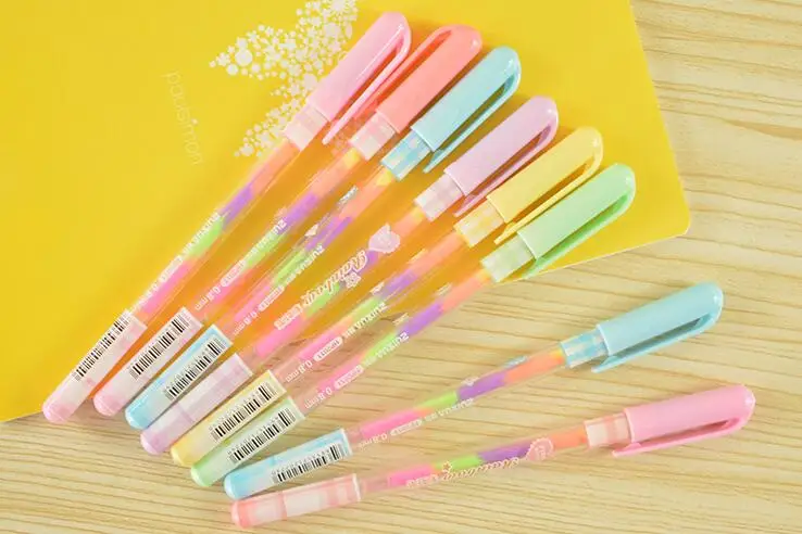 4 шт./компл. 6 Цвет ручка Изменение Бумага флуоресцентная краска ручки хайлайтер, маркер 0,8 мм цветная ручка детская живопись подарок