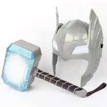 Светодиодный светящийся и звучащий молоток светодиодный маска для Тора Фигурки Игрушка для костюмированного представления дети Brinquedos подарок оптом