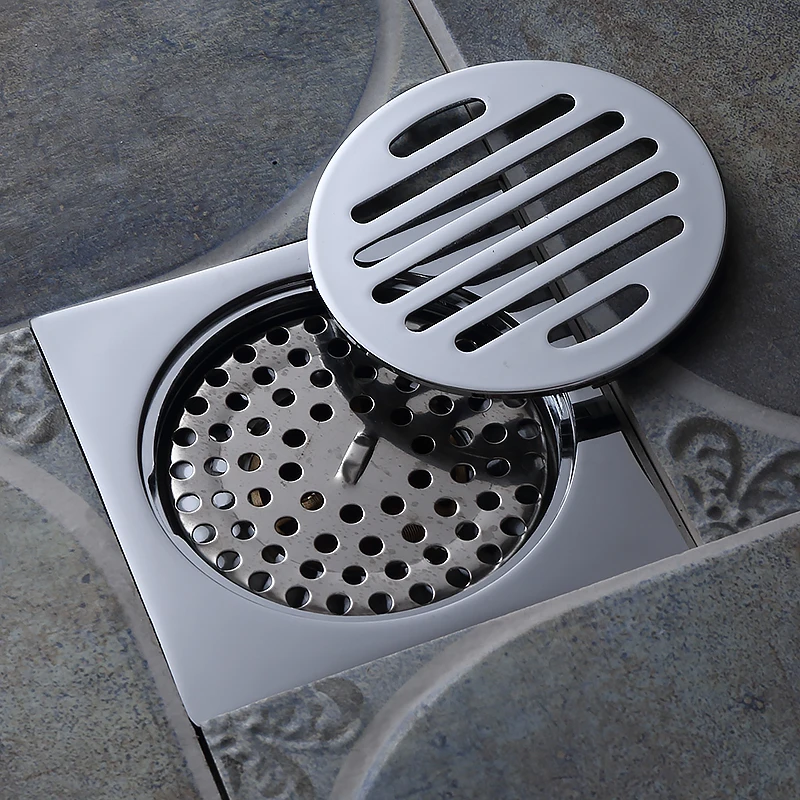 Chrome Plated Bathroom Accessories Floor Drain Kitchen Accessories
