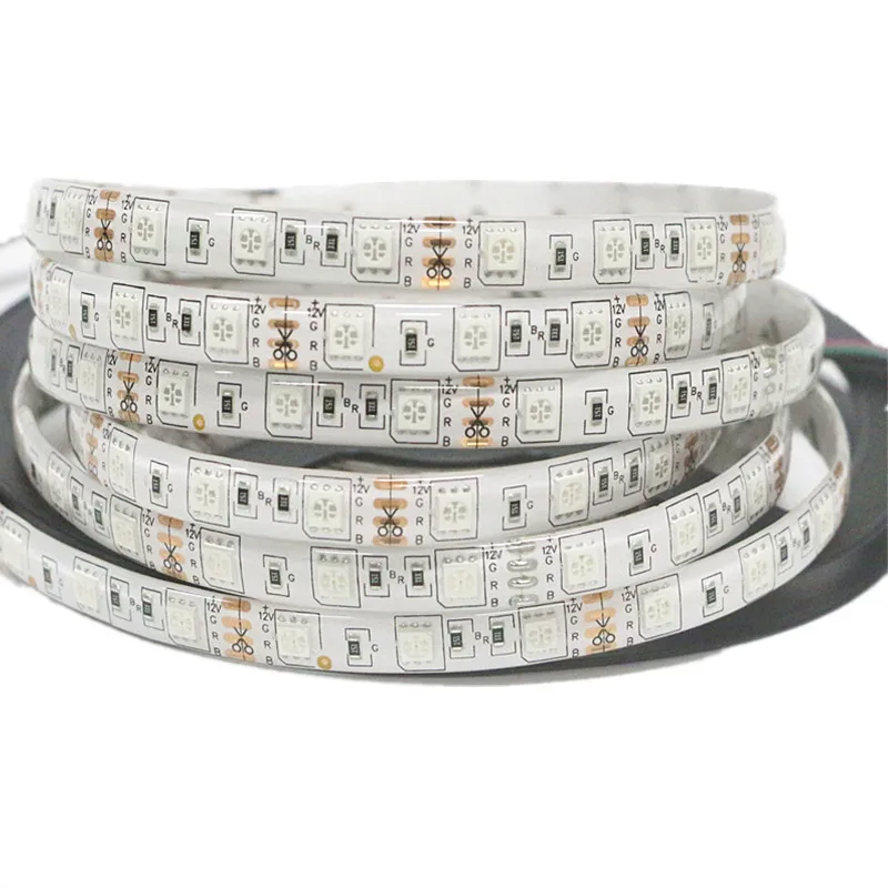 1 м 2 3 4 5 DC12V 5050 гибкая светодиодная лента 60 светодиодов/м 120 SMD5050 Светодиодная