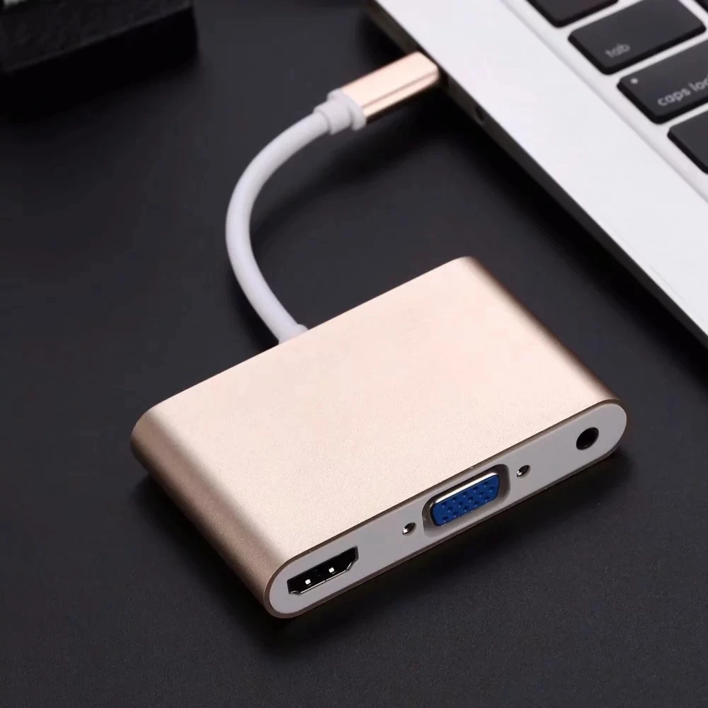 USB C HDMI VGA Adapter Thunderbolt 3 Type C to HDMI VGA Cable for MacBook Samsung S10S9S8 Huawei Mate 2010 P20 Pro USB-C HDMI (10)