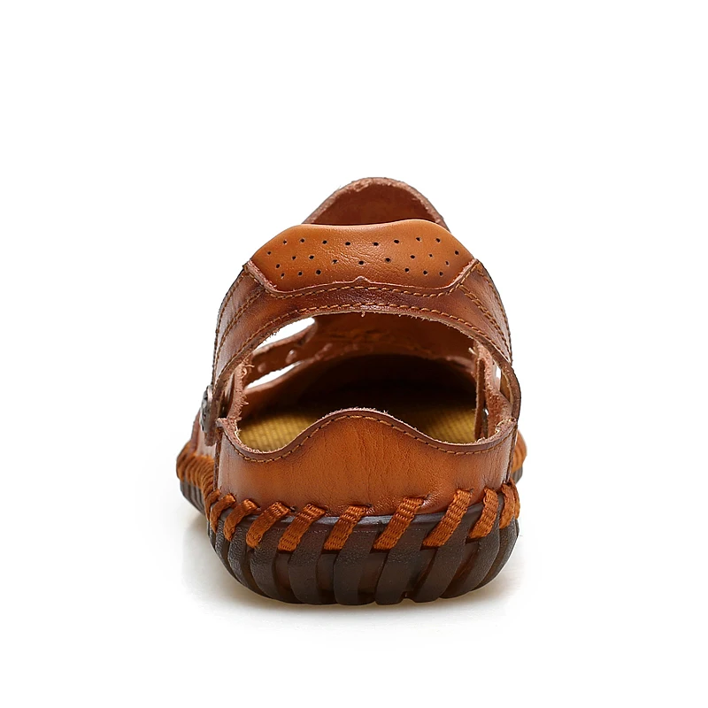 red Hommes Plat Chaussures Nouveau Sandales Brown Cuir Brown yellow À Décontracté Noir Résistant Avec En L'usure Sac De 6qdwYd1