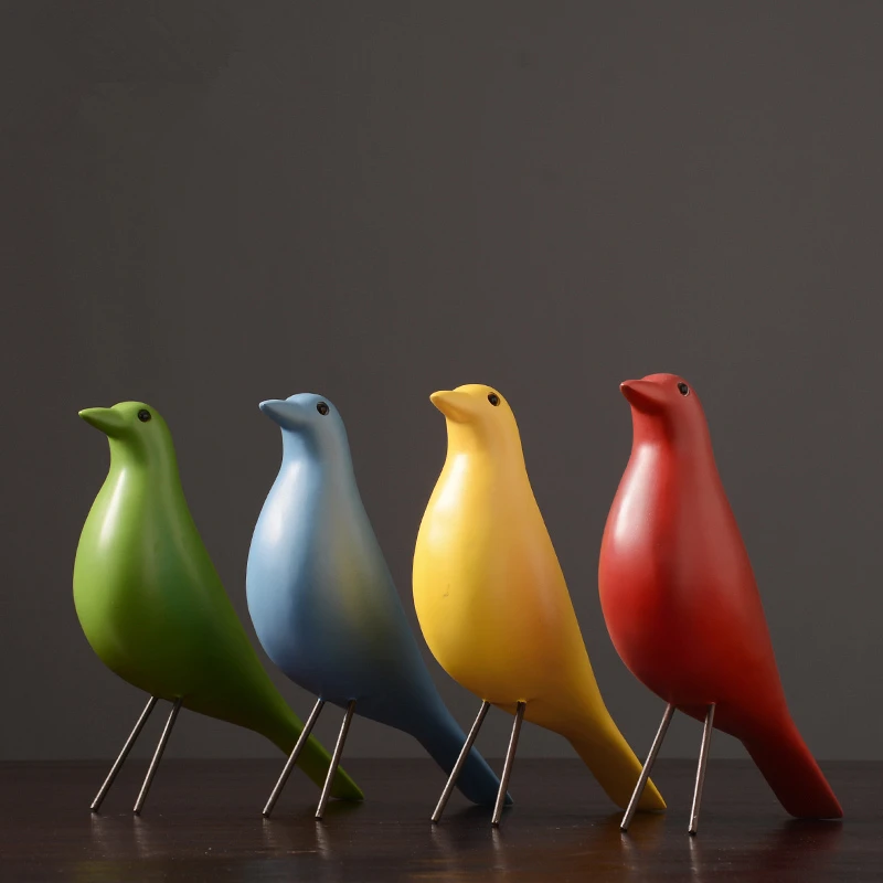 Free Shipping  Pop Art 6 Colors House Bird Designer Bird Furnishing High-Grade Bird Decorations Resin Crafts Best Forever GIFT