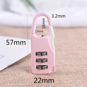 

Travel 3 Digit Code Safe Combination Luggage Lock Padlock Suitcase