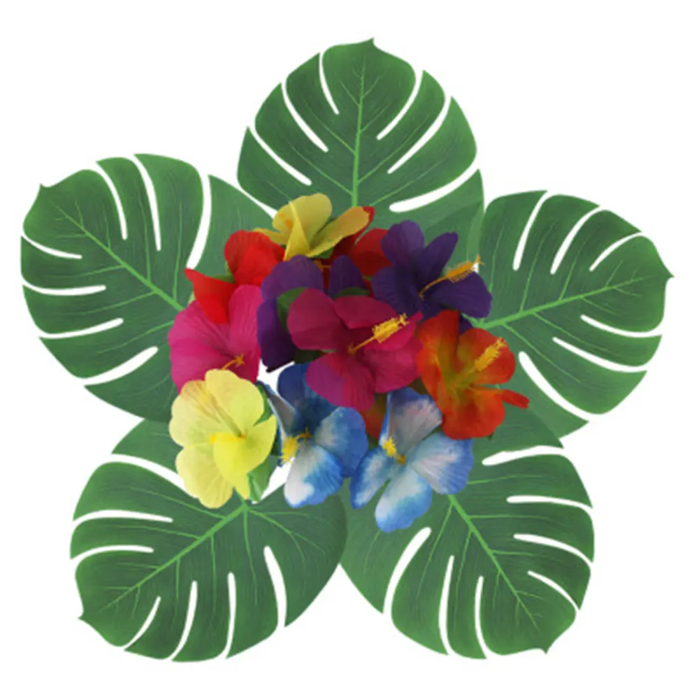 

Simulation Leaf Artificial Plant Leaf Palm Tree Hawaii Jungle Beach Theme Party Decoration Rainforest Theme Event
