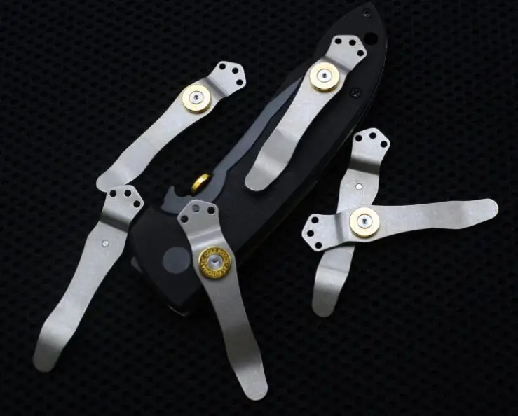 Титановый карманный зажим на заказ с 3 отверстиями для ножей Benchmade griplian Emerson CQC 7