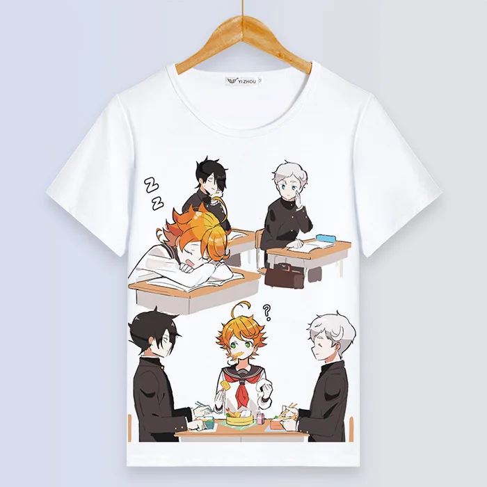 Футболка в стиле аниме «The Promised Neverland» для мужчин и женщин, футболка с коротким рукавом, Harajuku, летние хлопковые топы, уличная одежда для пар - Цвет: 13