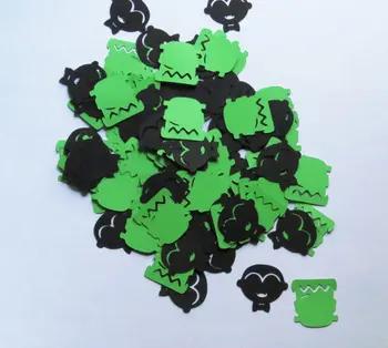 

Monster And Vampire Confetti Halloween Frankenstein Shape Party Diecuts Die Cuts Cards Table decor scrapbook favors