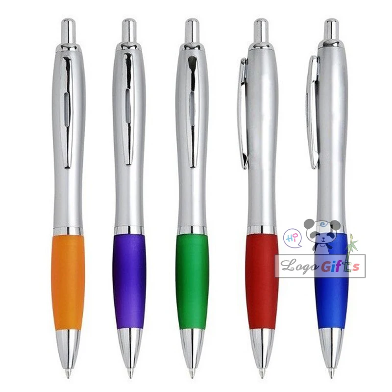 

Personalized ballpoint pen plastic material can be custom logo and color choices good writing pens office supplies