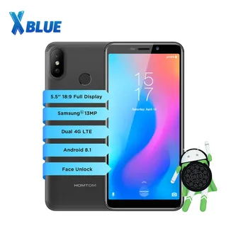 

HOMTOM C2 5.5inch Mobile Phones Android 8.1 Quad Core Face Unlock OTG GPS Fast Charge RAM 2GB ROM 16GB Dual SIM 4G Smartphones