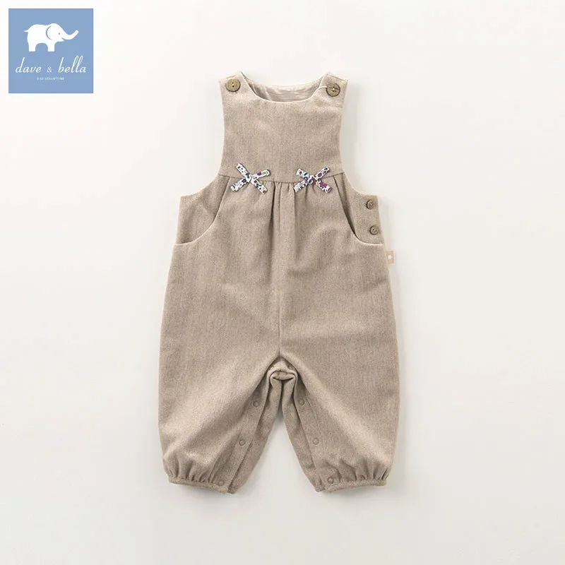 

DB5809 dave bella autumn infant baby girls fashion romper children solid toddler clothes baby 1 piece