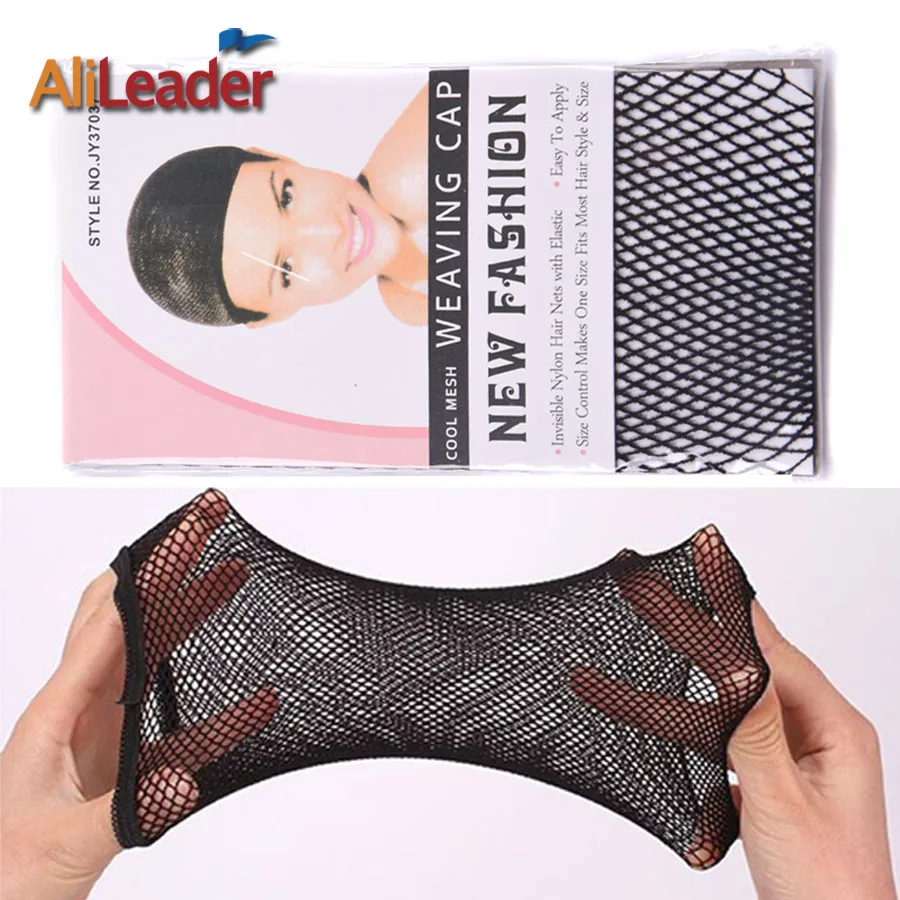 Alileader Hot Sale Mesh Caps For Wigs Black Weaving Cap Wig Hair Nets