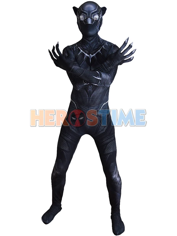 Černý Panther občanské války Kostým 3D Shade Cosplay Zentai oblek Halloween Party Superhero