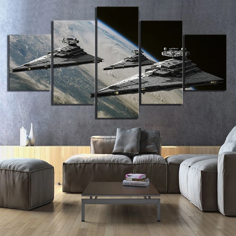 5-Piece-HD-Fantasy-Art-Spaceship-Picture-Star-Wars-Science-Fiction-Movie-Poster-Paintings-Canvas-Art