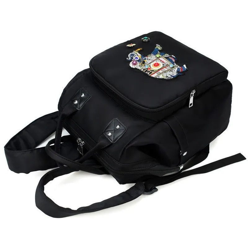 MOTOHOOD Baby Diaper Bag Backpack Embroidery Bead Elephant Maternity Bags For Mom Changing Nappy Bag Black Backpack 202934cm (6)