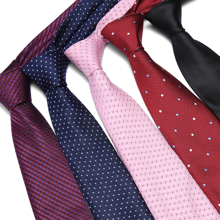

Fashion Skinny Tie for Men Formal Business Wedding Silk Necktie Man Accessories Geometric Solid Jacquard Woven Ties 3"/7.5cm