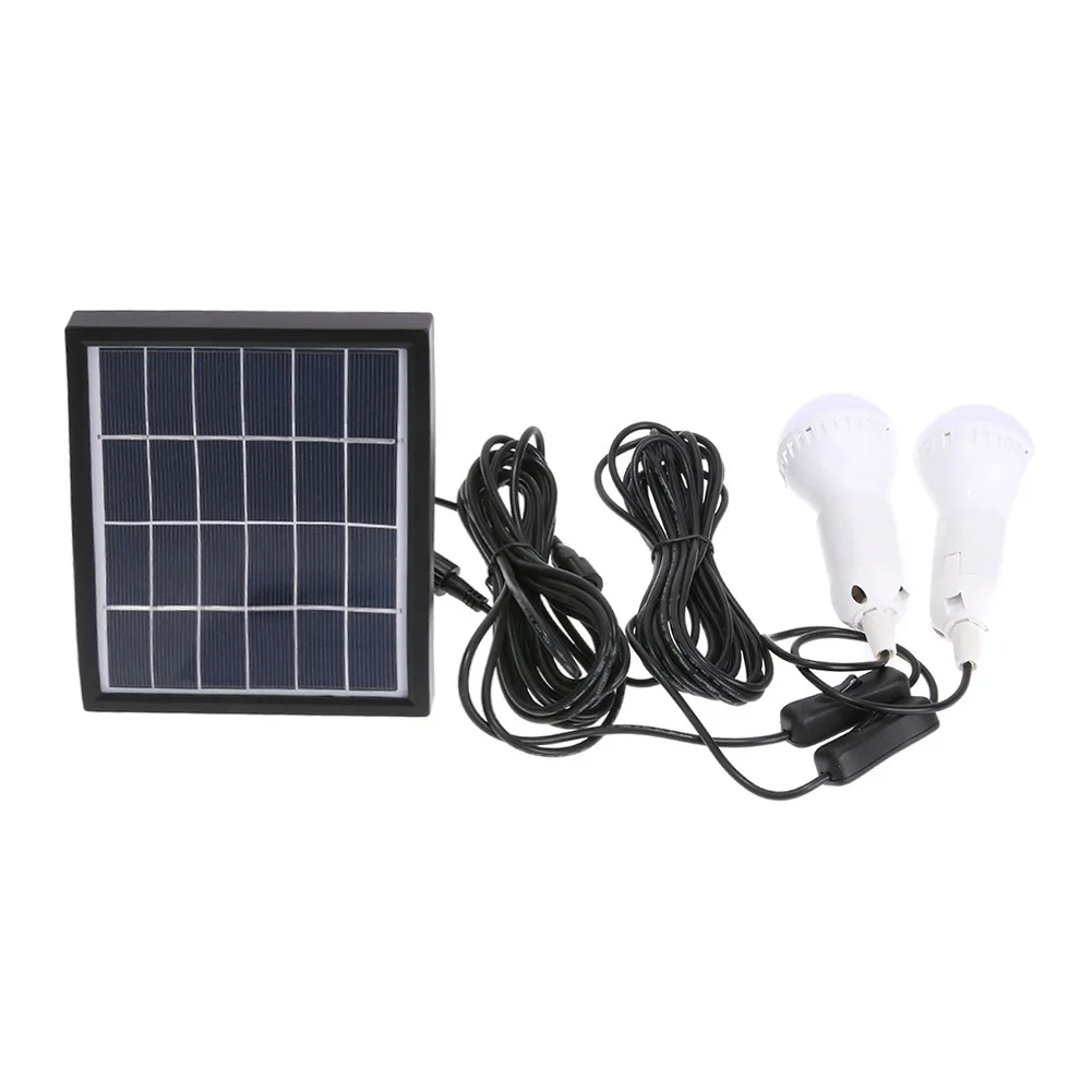 

3W*2 Waterproof LED Solar Double Bulb Lamp Outdoor Light Solar Power Spotlight Camping Tent Lamp LED Light