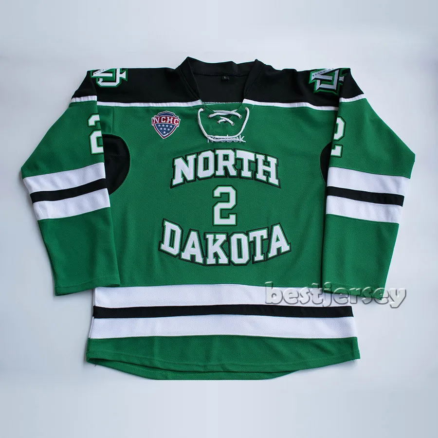 

Kowell North Dakota Fighting Sioux 2 Gabe Bast Stitched Hockey Jersey
